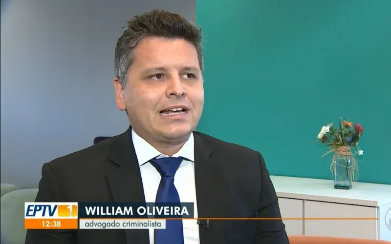 Dr. William Oliveira em entrevista na EPTV como especialista em Direito Criminal
